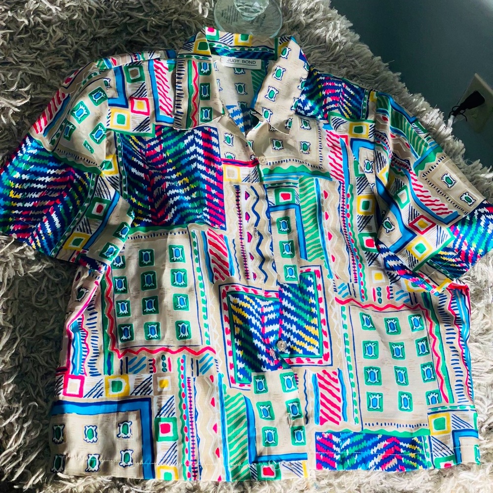 Gently used Vintage size Medium button up shirt blouse